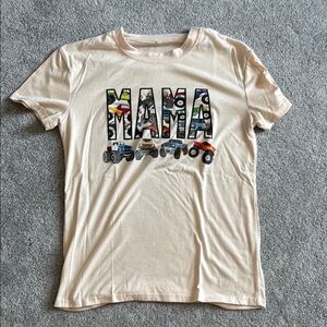 ✨5/$25✨ Mama monster truck Cream Graphic T-Shirt